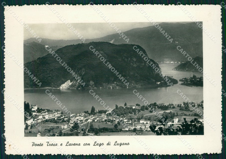 Svizzera Ponte Tresa Lavena Lago di Lugano PIEGHINA FG Foto cartolina HB4965 – fronte