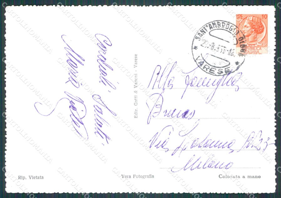 Varese Campo dei Fiori Sacro Monte FG Foto cartolina HB4974 – retro