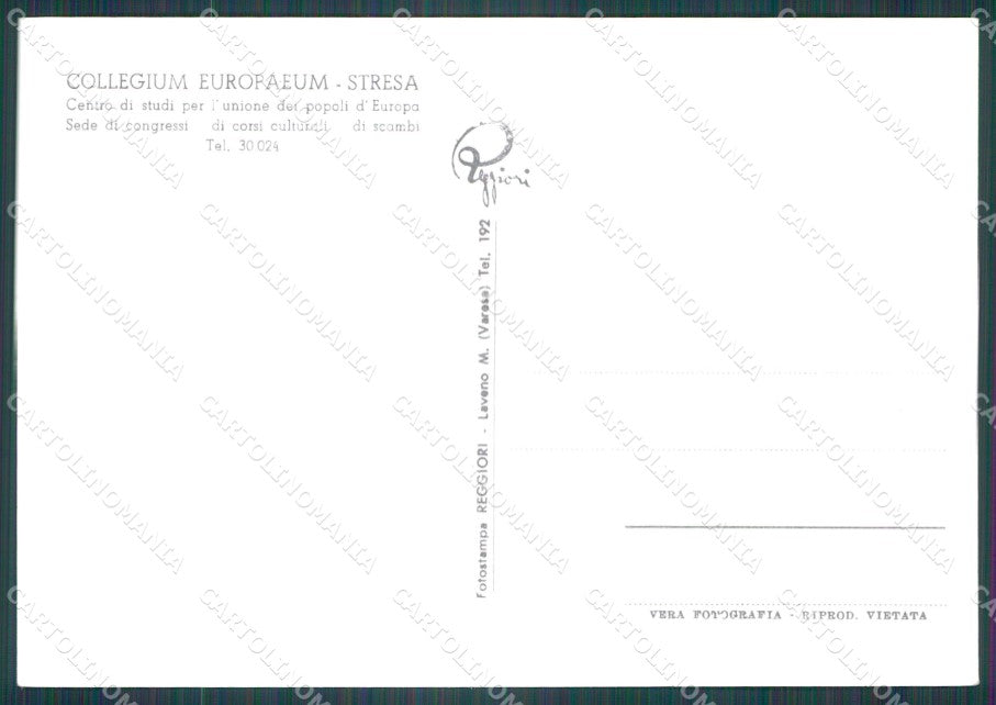 Verbania Stresa Collegium Europaeum FG Foto cartolina HB4979 – retro