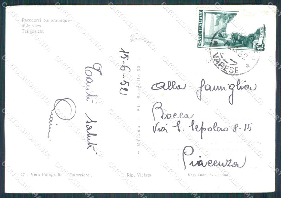 Varese Luino Colmegna Lago Maggiore FG Foto cartolina HB4980 – retro