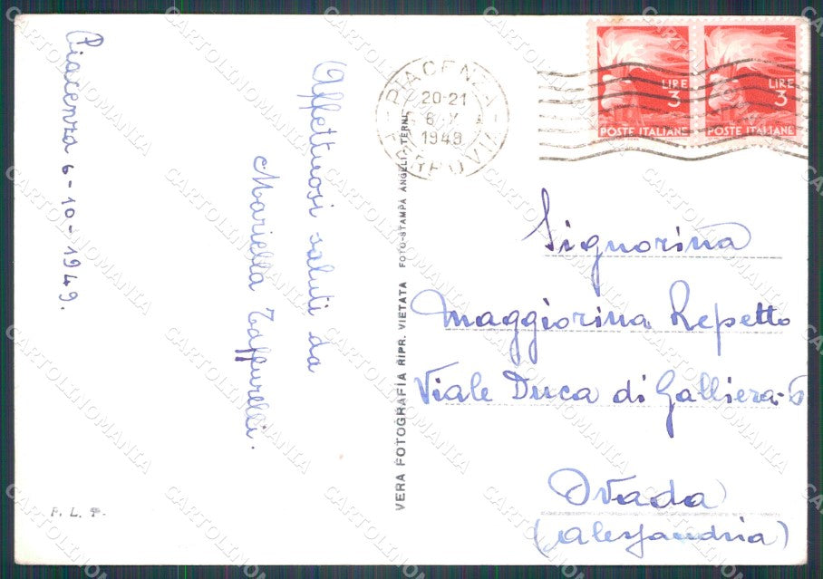 Piacenza Città PIEGHINA FG Foto cartolina HB5012 – retro