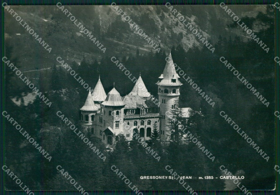 Aosta Gressoney Saint Jean Castello FG Foto cartolina HB5033 – fronte