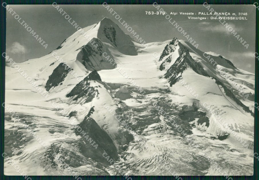 Bolzano Curon Alpi Venoste Palla Bianca PIEGHINE FG Foto cartolina HB5036 – fronte