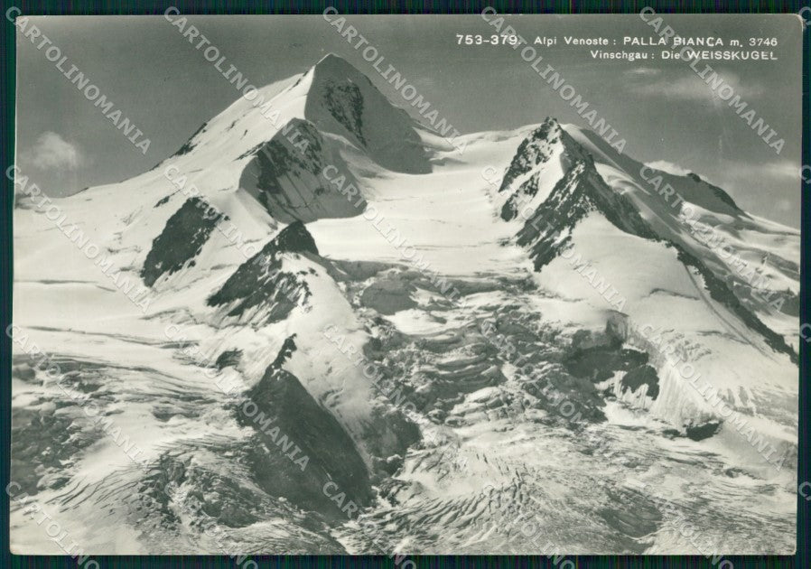 Bolzano Curon Alpi Venoste Palla Bianca PIEGHINE FG Foto cartolina HB5037 – fronte