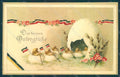 Greetings Easter Anthropomorphic Chick German Propaganda WW1 1376 pc HR0011 – fronte