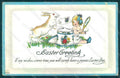 Greetings Easter Girl Make Up Puff Hare serie 2607-2 TEARED postcard HR0020 – fronte