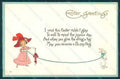 Greetings Easter Girl Hare Rabbit serie 8501 WRINKLES postcard HR0021 – fronte
