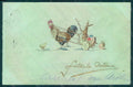 Greetings Easter Anthropomorphic Hare Rooster B.K.W.I. 4608 Relief pc HR0026 – fronte