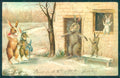 Artist Signed Boulanger Anthropomorphic Hare Rabbit serie 587 postcard HR0110 – fronte