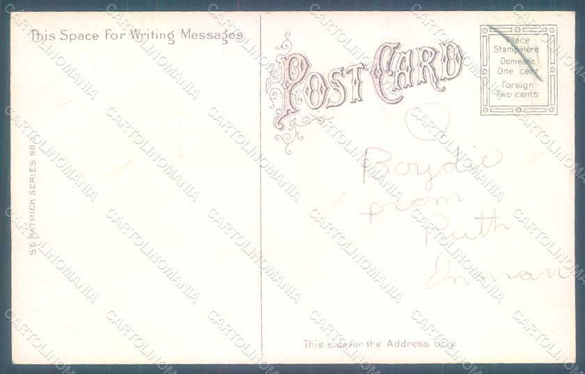 Greetings Lady St. Patrick s Day serie 3 Relief postcard HR0134 – retro