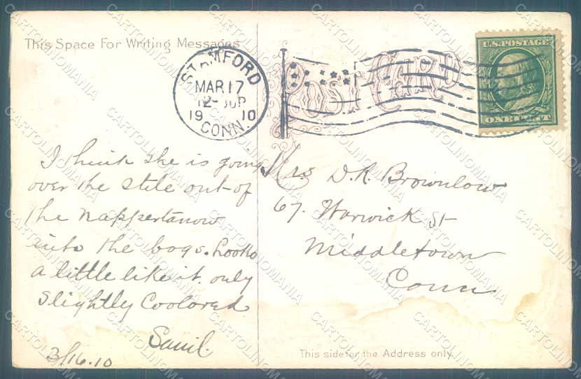 Greetings Lady St. Patrick s Day Relief postcard HR0136 – retro