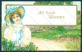 Greetings Fashion Lady Flowers serie 325 B Relief postcard HR0144 – fronte