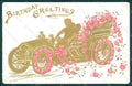 Greetings Birthday Angel Roses Car Relief postcard HR0159 – fronte