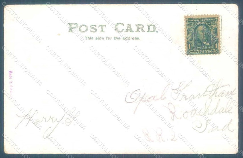 Greetings Birthday Angel Roses Car Relief postcard HR0159 – retro