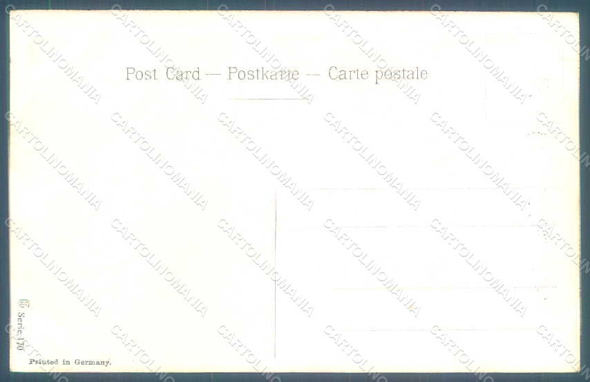 Greetings New Year Bow Arrows Flowers Violets serie 170 Relief postcard HR0163 – retro