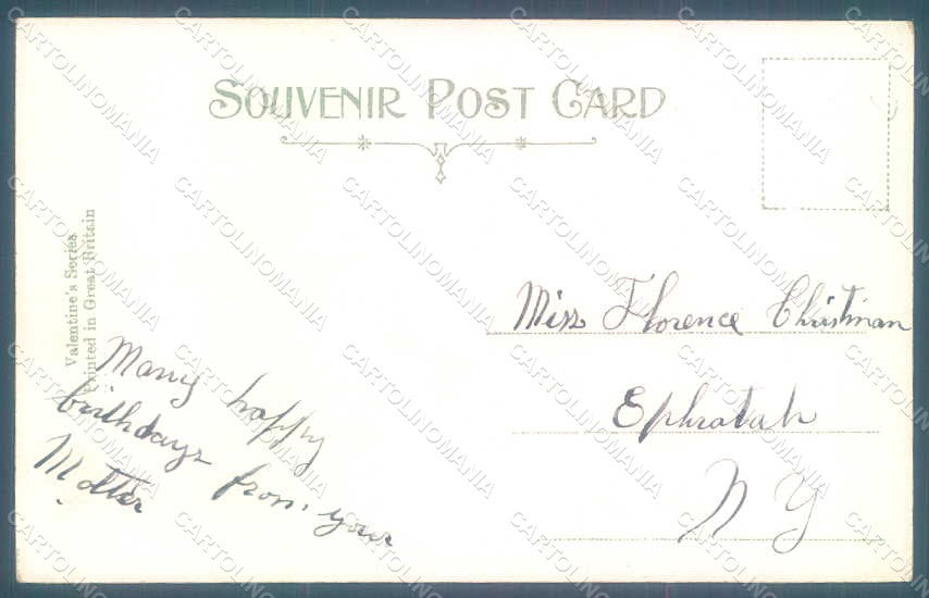Greetings Angel Flowers Myosotis Violets Hot Air Balloon postcard HR0167 – retro