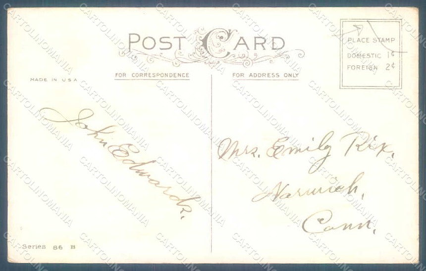 Greetings Easter Dressed Hare Violin CORNER CREASED Relief pc HR0199 – retro