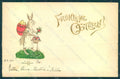 Greetings Easter Anthropomorphic Dressed Hare Chick Egg Relief pc HR0201 – fronte