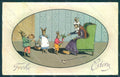 Greetings Easter Anthropomorphic Dressed Hare Relief postcard HR0205 – fronte