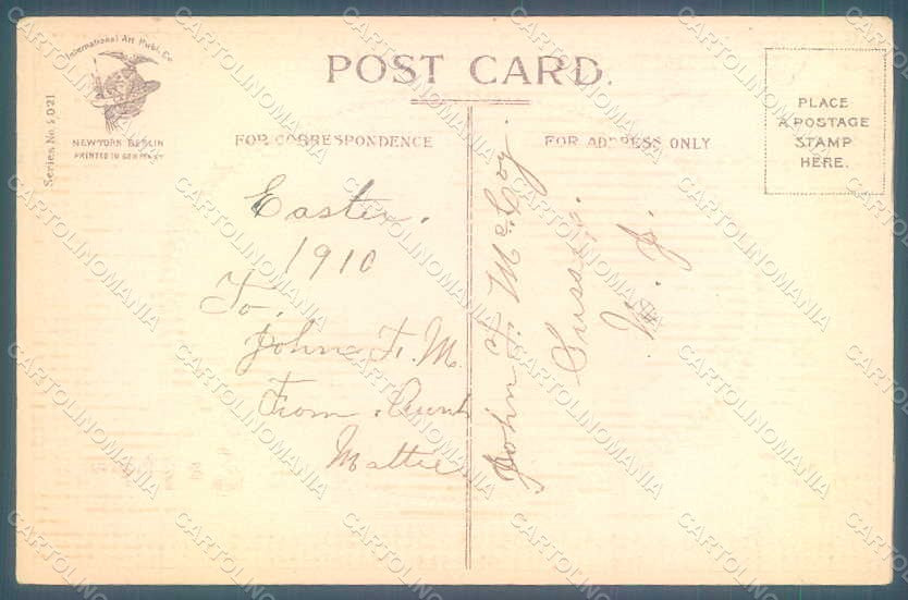 Greetings Easter Anthropomorphic Dressed Hare Chick Egg Violets Relief pc HR0239 – retro