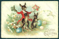 Greetings Easter Anthropomorphic Dressed Hare Egg serie 904 Relief pc HR0250 – fronte