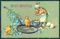 Greetings Easter Anthropomorphic Dressed Hare Chick Egg s. 358 Relief pc HR0251 – fronte