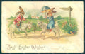 Greetings Easter Anthropomorphic Dressed Hare Lamb WRINKLE Relief pc HR0259 – fronte