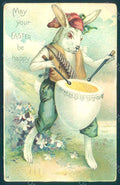 Greetings Easter Anthropomorphic Dressed Hare Egg serie 54 WRINKLES pc HR0288 – fronte