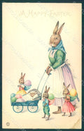 Greetings Easter Anthropomorphic Dressed Hare Egg s. 779 F postcard HR0299 – fronte
