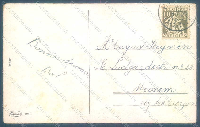Greetings Easter Anthropomorphic Dressed Hare s. 1240 TEARED ABRADED pc HR0341 – retro