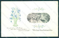 Greetings Birthday Horse Flowers Relief postcard HR0370 – fronte