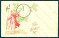 Greetings Anthropomorphic Dressed Corso Dog Relief postcard HR0395 – fronte