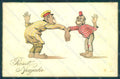 Greetings Anthropomorphic Dressed Monkey postcard HR0401 – fronte