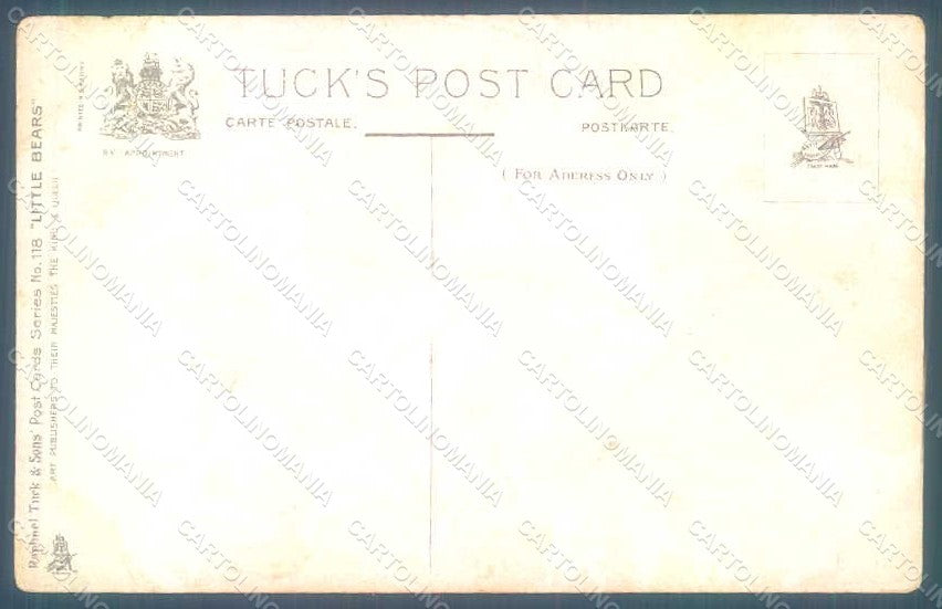 Animals Anthropomorphic Dressed Bear Song Piano Tuck 118 Relief postcard HR0407 – retro