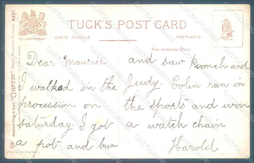 Artist Signed Ellam Anthropomorphic Dressed Donkey Tuck 9321 postcard HR0414 – retro