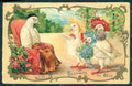 Greetings Anthropomorphic Dressed Dove Relief postcard HR0417 – fronte