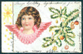 Greetings Christmas Angel Christmas Tree serie 19 TEARED postcard HR0430 – fronte