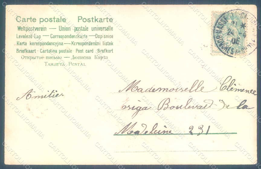 Greetings Easter Angel Putto Egg Violets Flowers Relief postcard HR0454 – retro