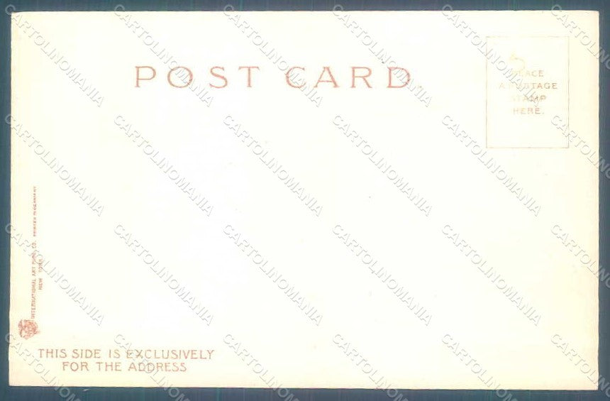 Greetings Angel Putto Art Nouveau Mail Myosotis Relief postcard HR0496 – retro