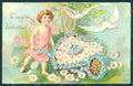 Greetings Angel Dove Flowers To My Valentine Relief postcard HR0497 – fronte