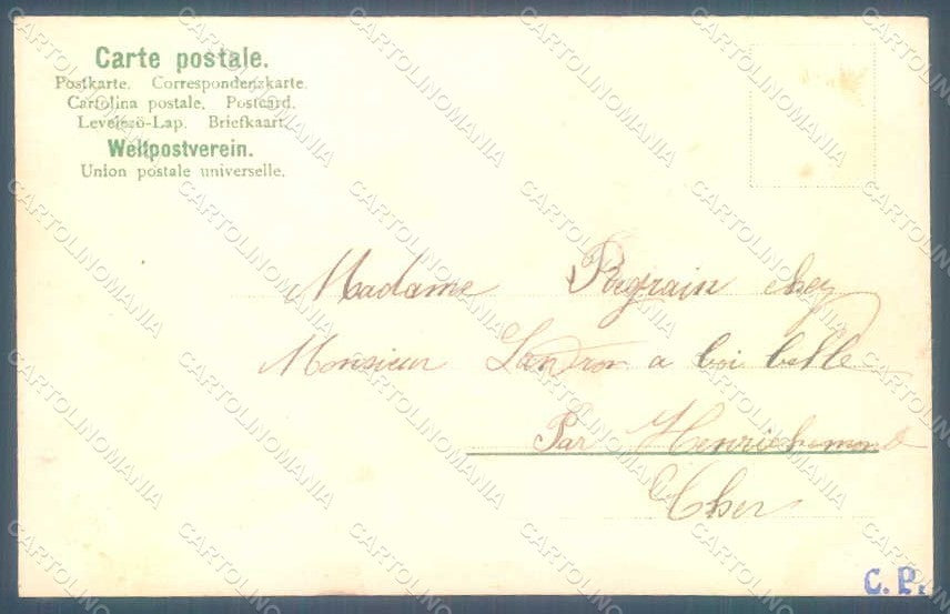 Greetings Angel Dove Art Nouveau Relief postcard HR0502 – retro