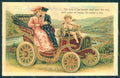 Greetings Angel Eros Putto Lady Couple Car Valentine s208 Relief postcard HR0507 – fronte