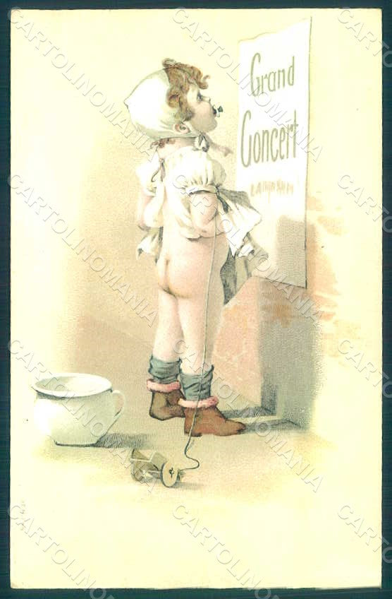 Artist Signed Children Chamber Pot Comic serie 746 Relief postcard HR0511 – fronte