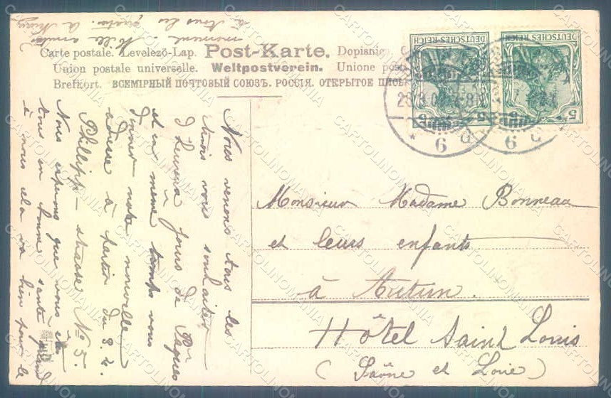 Artist Signed Children Easter Greetings M.S.i.B. 13721 Relief postcard HR0528 – retro