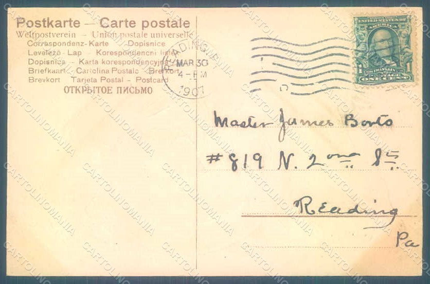 Artist Signed Boy Egg Hare Easter Greetings s. 317 Relief postcard HR0541 – retro