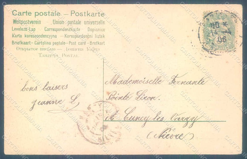Artist Signed Child Chamber Pot Chick Easter Greetings Relief postcard HR0565 – retro