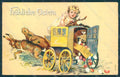 Artist Signed Child Girl Egg Hare Easter Greetings serie 306 Relief pc HR0570 – fronte