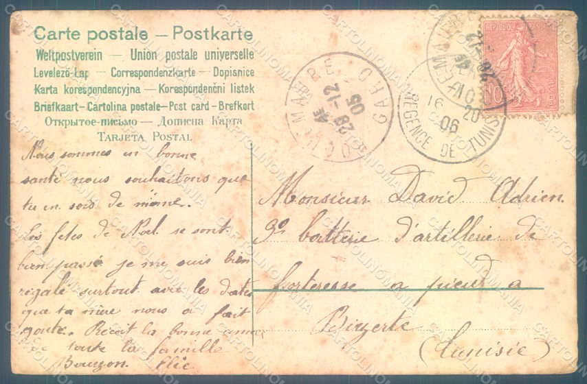 Greetings New Year Child Boy Violets Relief postcard HR0583 – retro