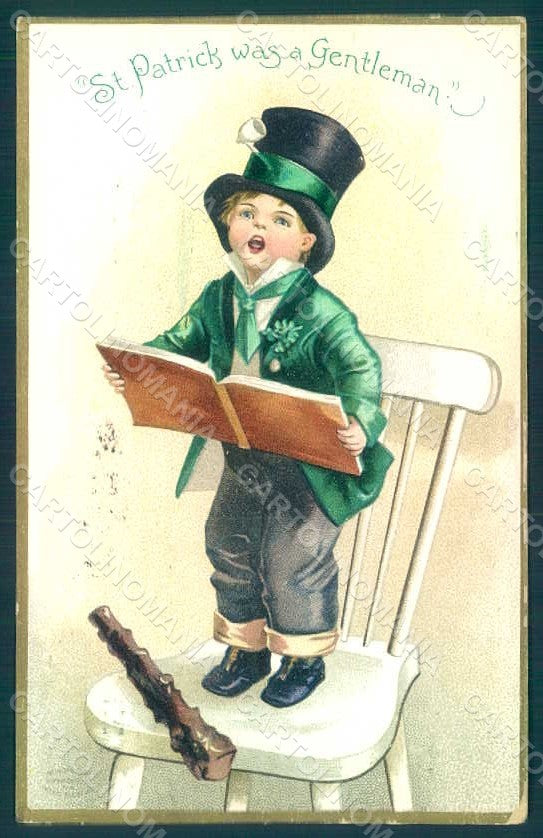 Artist Signed Clapsaddle ? St. Patrick Boy Relief postcard HR0591 – fronte