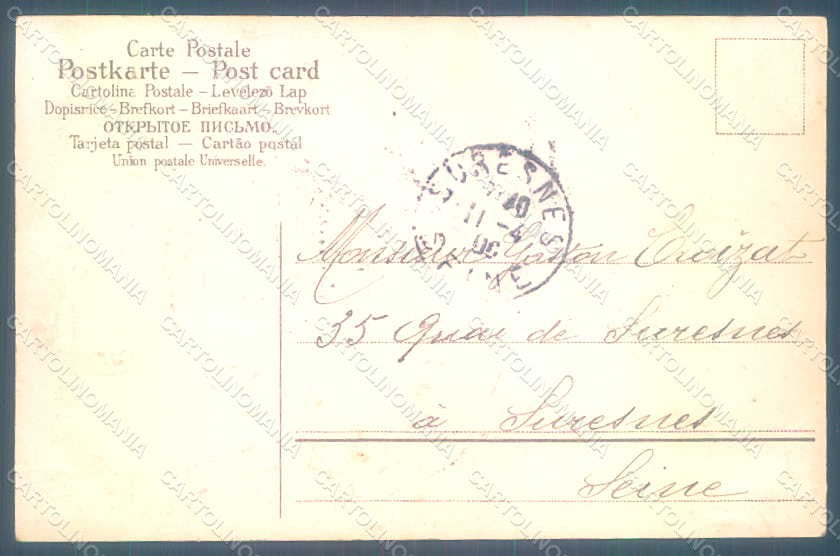 Greetings Girl Flowers Relief postcard HR0592 – retro